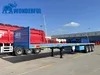 Multi-Axle 80ton Extendable Superlink Drop Utility Capacity Bumper Pull Bulkhead Headboard Forklift Tool Box Flat Bed Deck Container Flatbed Semi Trailer