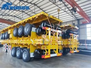 Custom Brands Super Link 4 Axles 28t Support Leg Capacity Container off Road Step Decking Types Transport Accessories Business Best Height Flatbed Semi Trailer
