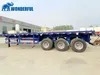 80 90 100 Ton 3 4 5 Axles Twist Locks Snowrunner Aluminum Tractor Industrial Engine Air Suspension Flat Deck Channel Steel Bulk Cargo Container Flatbed Trailer