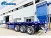 80 90 100 Ton 3 4 5 Axles Twist Locks Snowrunner Aluminum Tractor Industrial Engine Air Suspension Flat Deck Channel Steel Bulk Cargo Container Flatbed Trailer