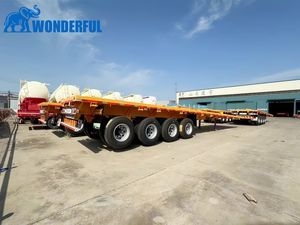 3 4 Axles 45t 60t Capacity Heavy Duty Cargo Extendable 20feet 40FT 45FT Container Width Dimensions Equipment Timber Transport Superlink Truck Semi Trailer