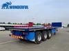 2 3 4 Axles BPW Fuwa Axles Jost Landing Gear Wabco Brake Valves 90# 50# Kingpin Flat Bed Platform Superlink Interlink Flatbed Container Semi Trailer