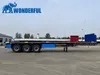 2 3 4 Axles BPW Fuwa Axles Jost Landing Gear Wabco Brake Valves 90# 50# Kingpin Flat Bed Platform Superlink Interlink Flatbed Container Semi Trailer
