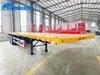 53FT 4 Axles 70tons Weight Limit Bumper Pull Aluminum Twelve Twist Locks Included Bulkhead Board Brand Uhaul Wide Gooseneck Container Platform Flat Bed Trailer