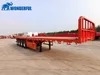 53FT 4 Axles 70tons Weight Limit Bumper Pull Aluminum Twelve Twist Locks Included Bulkhead Board Brand Uhaul Wide Gooseneck Container Platform Flat Bed Trailer