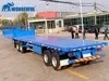 53FT 4 Axles 70tons Weight Limit Bumper Pull Aluminum Twelve Twist Locks Included Bulkhead Board Brand Uhaul Wide Gooseneck Container Platform Flat Bed Trailer