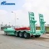 60ton 3 Axle Platform Board Flatbed Enclosed Low Bed Cargo Transport Dump Car Carrier Box Tractor Truck Camper Shipping Container Food Semi Semitrailer Trailer