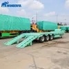 60ton 3 Axle Platform Board Flatbed Enclosed Low Bed Cargo Transport Dump Car Carrier Box Tractor Truck Camper Shipping Container Food Semi Semitrailer Trailer