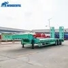 60ton 3 Axle Platform Board Flatbed Enclosed Low Bed Cargo Transport Dump Car Carrier Box Tractor Truck Camper Shipping Container Food Semi Semitrailer Trailer