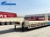 50ton 13t Fuwa Tri-Axle Ets2 Equipment Weight Detachable Bulk Cargo Steel Chassis Low Bed Diesel Heavy Duty Loader Lowbed Lowboy Truck Transport Semi Trailer