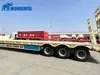 50ton 13t Fuwa Tri-Axle Ets2 Equipment Weight Detachable Bulk Cargo Steel Chassis Low Bed Diesel Heavy Duty Loader Lowbed Lowboy Truck Transport Semi Trailer