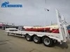 3 Axles Sinotruck 40FT 90ton Autocad Drawing Chassis Air Brake System Accessories Dimensions Front Loading Heavy Lowboy Flatbed Hydraulic Lowbed Semi Trailer