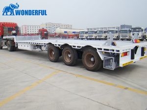 3 Axles Detachable Gooseneck Prime Mover Air Brake System 100 Ton Payload Custom Lowbed Autocad Drawing Low Deck Drop Bed Low Loader Lowbed Lowboy Trailer