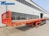 3 Axles Detachable Gooseneck Prime Mover Air Brake System 100 Ton Payload Custom Lowbed Autocad Drawing Low Deck Drop Bed Low Loader Lowbed Lowboy Trailer