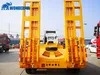 3 Axles Detachable Gooseneck Prime Mover Air Brake System 100 Ton Payload Custom Lowbed Autocad Drawing Low Deck Drop Bed Low Loader Lowbed Lowboy Trailer