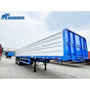 Multi Axles Decking Step Mount High Performance Sidewall Drop Side Enclosed Height Side Gate Load Capacity Quality Customized Bulk Cargo Semi Trailer