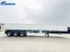 High-Quality 50t Loading Capacity 3 4 Axles Decker Haul Grain Livestock Customized Quad Wood Flatbed Grain Palels Height Drop Side Wall Sidewall Truck Trailer