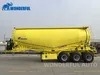 3 Axles 45cbm Carbon Steel Security Valve Pneumatic Hauling Vehicle 2 Compartments Silo Diesel Concrete Excavator Bulk Cement Tank Trailer