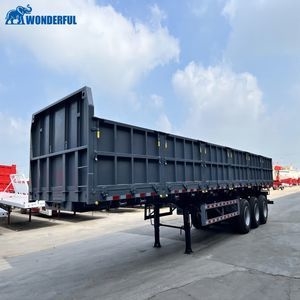 3 Axles 40-50t Side Tipper Trailer for Sand Coal Grain Stone Load Used in Zambia