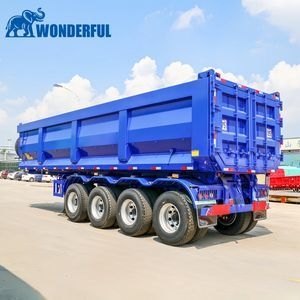 Factory Supplier China Hot Sale 3 Axle U Type 40cbm Heavy Duty Hydraulic Cylinder Tipper Transportation Cargo Used Caravan Dump Semi Lorry Cimc Truck Trailer