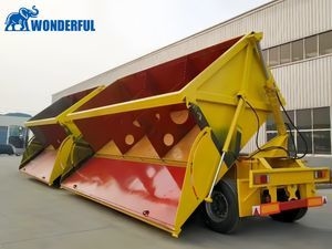 Enhanced Stability U Shape Tri-Axles Self Loading Capacity 60 Tons Stone Transport Dimension Double Tipping Vehicle Hydraulic Dump Side Tipper Semi Trailer