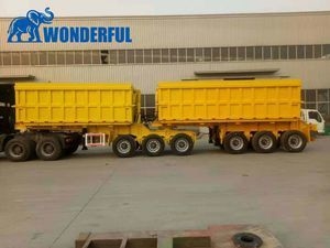 Customer Requirements Superlink 3 4 Axle Air Mechanical Suspension Heavy Duty Cargo Transport Hydraulic Truck Semi Trailer Drop Dump Dumper Side Tipper