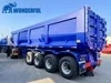 80ton Vintage Tractor Tri Axle Utility Tandem Frameless Farm Galvanised Hydraulic Tipper Bale Extension Grain Garden Tip Tipping Plant Dump Trailer