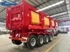 80ton Vintage Tractor Tri Axle Utility Tandem Frameless Farm Galvanised Hydraulic Tipper Bale Extension Grain Garden Tip Tipping Plant Dump Trailer
