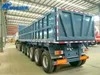 80ton Vintage Tractor Tri Axle Utility Tandem Frameless Farm Galvanised Hydraulic Tipper Bale Extension Grain Garden Tip Tipping Plant Dump Trailer