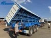 Heavy Duty Offloading Quad Axle Hydraulic Mechanism Dump Road Weight Volume Superlink Transit Panel Roll Over Tarp Dumping Drop Trailer Wall Door Side Tipper