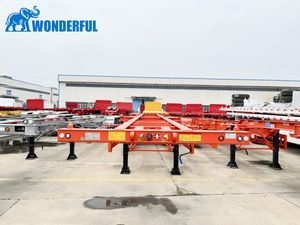 Truck Carrier Axles Storage Box Intermodal Skeleton Compass Hitch Loading Shipping Ocean Container Technicians Chassis Semi Trailer