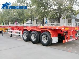 Customer Requirements 2 3 4 Axles Air Mechanical Suspension Terminal Port Exclusive Shipping Container 12 Twist Lock Skeletal Chassis Skeleton Semi Trailer