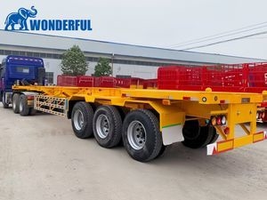2 3 4 Axles Air Mechanical Suspension High Strength T700 Heavy Duty Transport 20foot 40FT 45FT Container Truck Skeletal Chassis Skeleton Semi Trailer