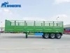 High Performance Manufacturer Tri-Axle Large Capacity Heavy Duty Side Wall Stake Dimension Hauling Bulk Cargo Transporting Fence Semi Trailer