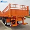 Customized Durable Multi Axles Stake Deck Height Painting Transport Mount Heavy Wall Factory Brands Install Chain Bulk Cargo Panels Fence Semi Trailer
