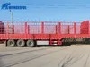 Customized Durable Multi Axles Stake Deck Height Painting Transport Mount Heavy Wall Factory Brands Install Chain Bulk Cargo Panels Fence Semi Trailer