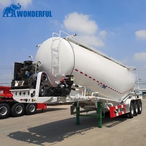 3 Axle China Manufacturer Mixer Total Volume Unloading Vehicle Height Transportation Auto Road Concrete Fly Ash Cargo Bulk Cement Trailer Truck Van Tanker